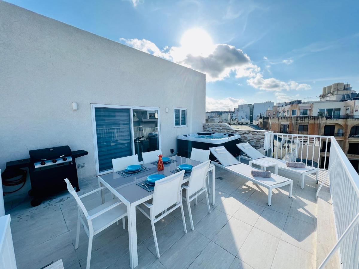 Ferienwohnung Poseidon Court Penthouse Superior St. Paul's Bay Exterior foto