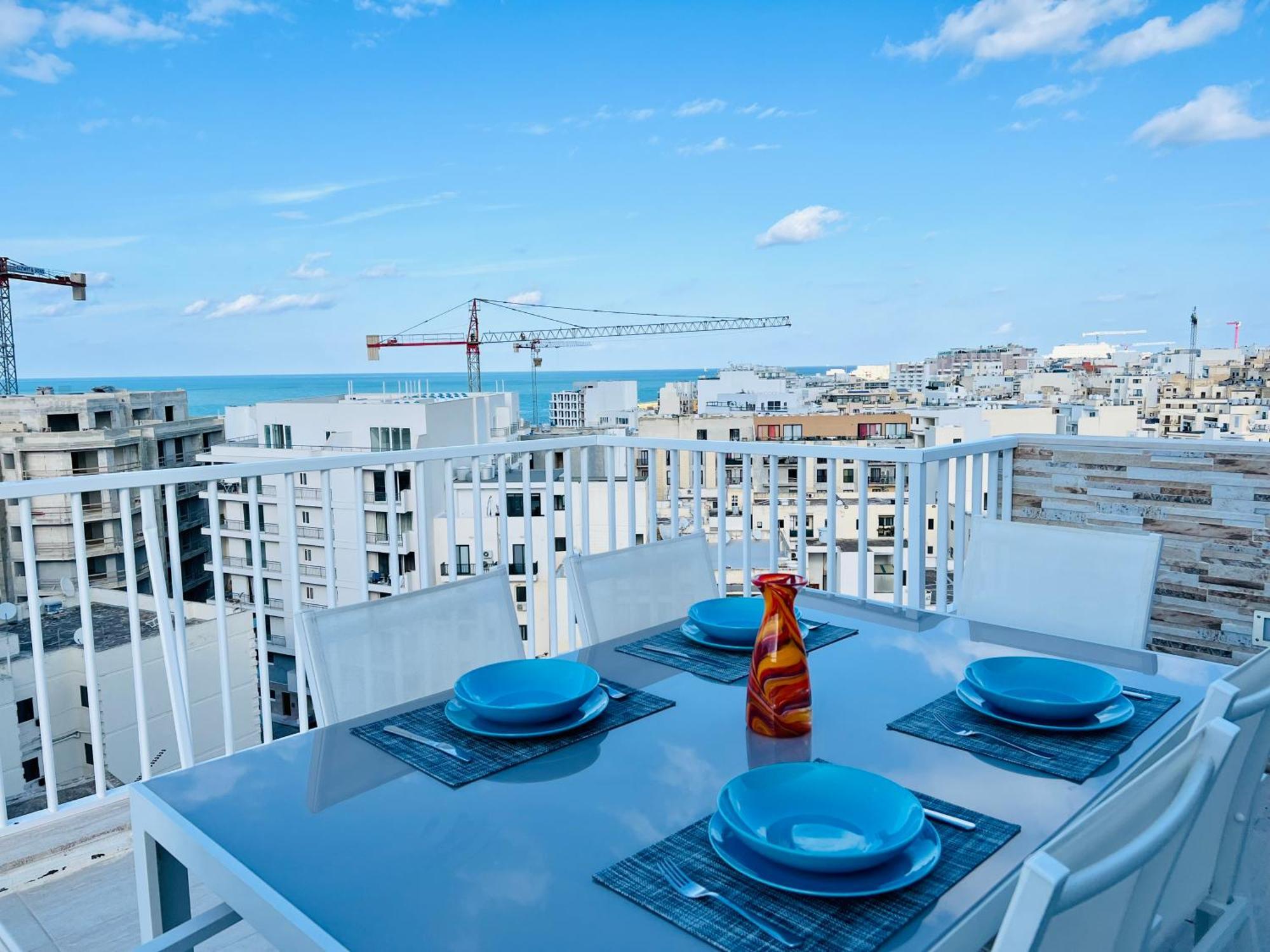 Ferienwohnung Poseidon Court Penthouse Superior St. Paul's Bay Exterior foto